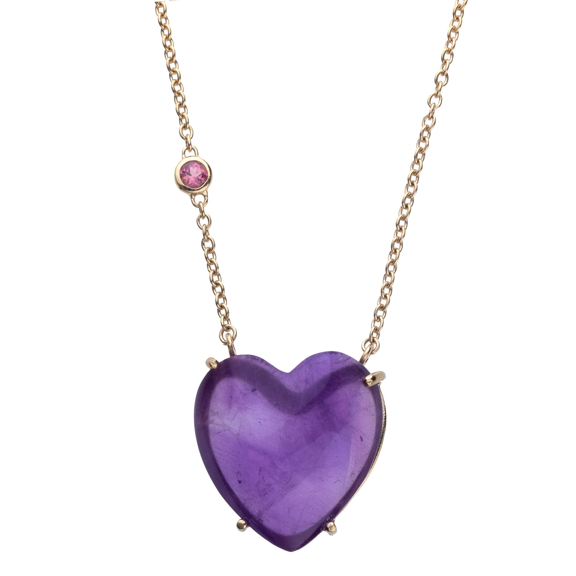 LOVE Carved Heart Necklace with Gold Setting SALE