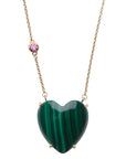 LOVE Carved Heart Necklace with Gold Setting SALE