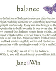 BALANCE JW Small Pendant Coin in Silver