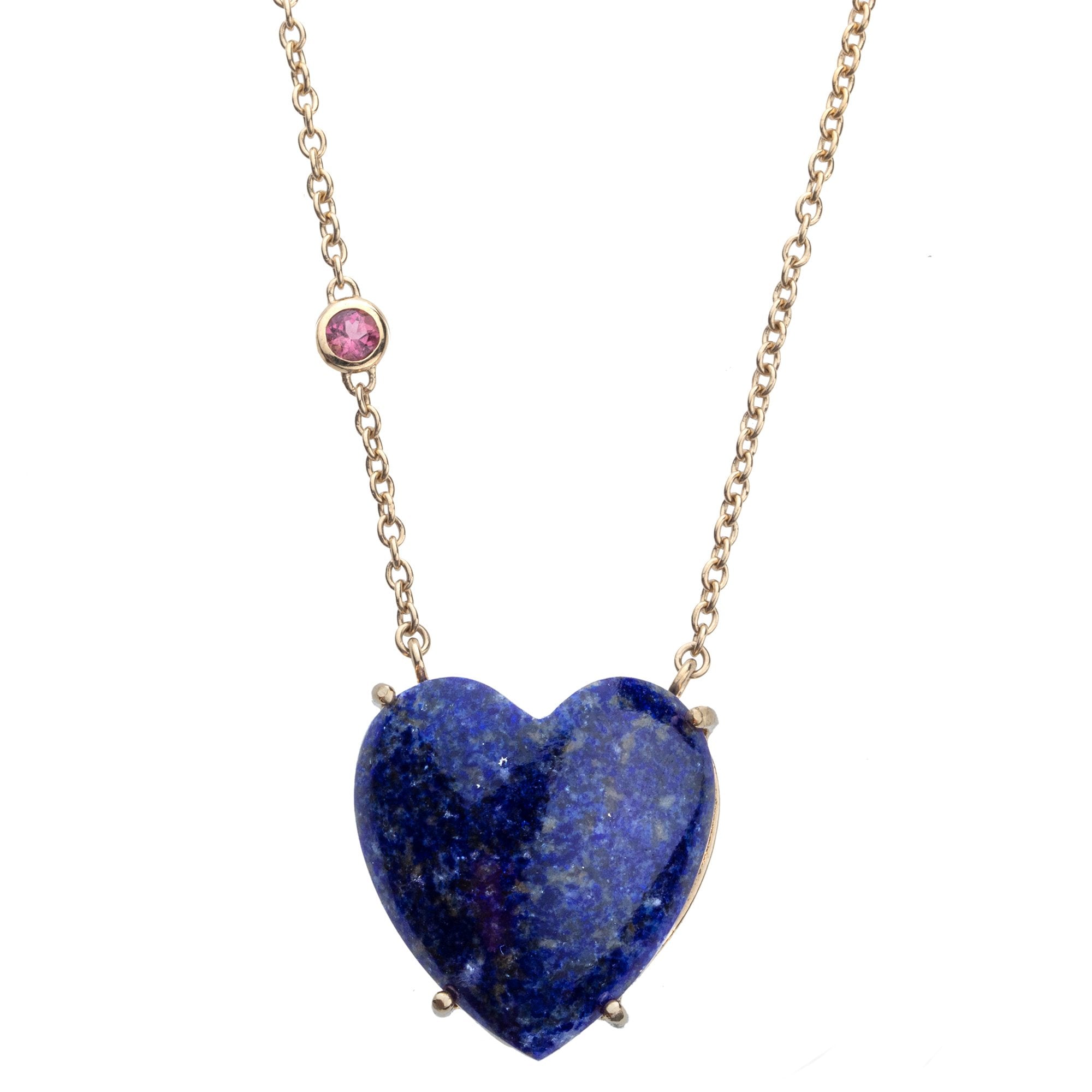 LOVE Carved Heart Necklace with Gold Setting SALE