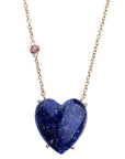 LOVE Carved Heart Necklace with Gold Setting SALE