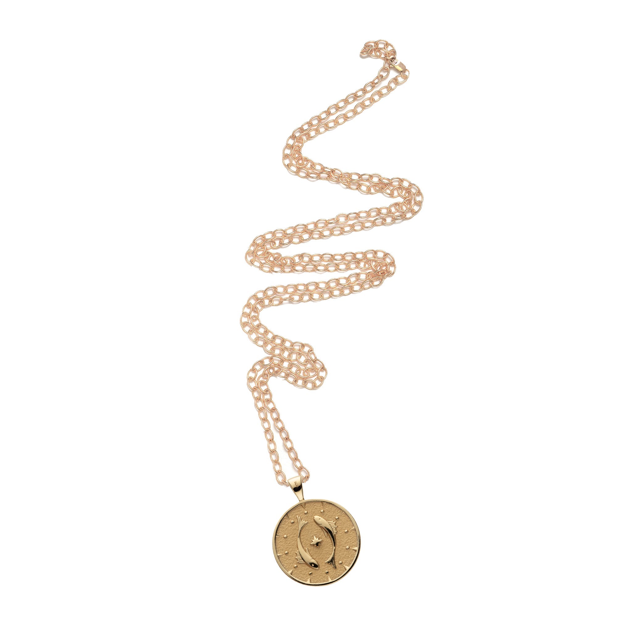 PISCES JW Zodiac Pendant Coin - Feb 19 - Mar 20