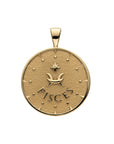 PISCES JW Zodiac Pendant Coin - Feb 19 - Mar 20