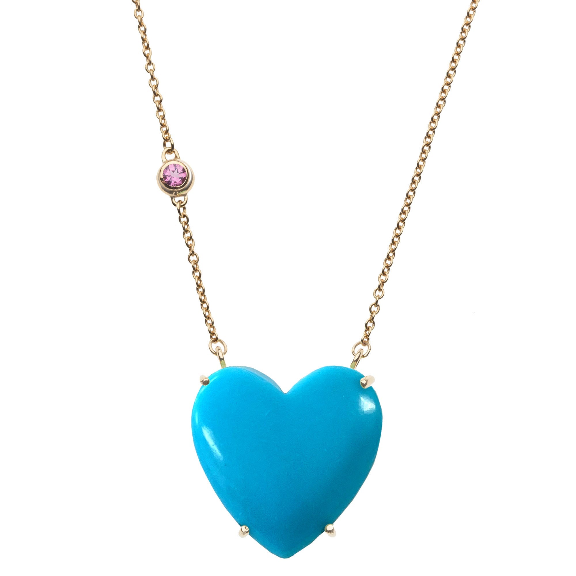 LOVE Carved Heart Necklace with Gold Setting SALE