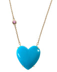 LOVE Carved Heart Necklace with Gold Setting SALE